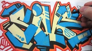 Straight Letter Paint Marker Graffiti Stickers [upl. by Yssirk33]