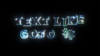 3d Text like GOJO神 Free Preset [upl. by Aihseken944]