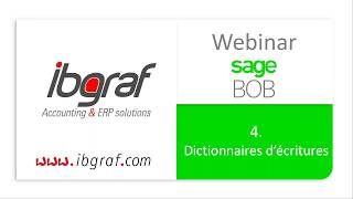 Tutoriel Sage BOB 50  Dictionnaire décritures [upl. by Analrahc]