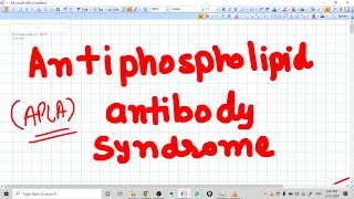 ANTI PHOSPHOLIPID ANTIBODY SYNDROME  CONCEPT  MADEEASY [upl. by Cogswell715]