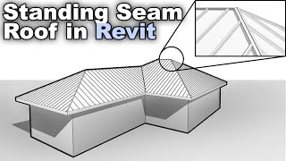 Standing Seam Roof in Revit Tutorial [upl. by Aesoh173]