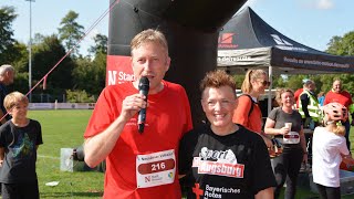 Neusässer Volkslauf 2023 im Lohwaldstadion Neusäss mit Tina Schüssler amp Bgm Richard Greiner [upl. by Yrac]