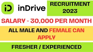 INDRIVE Work From Home Jobs 2023  work from home jobs  Salary  30000 JobbySoumya [upl. by Maxie]