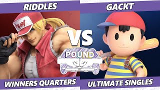 Pound 2022 Winners Quarters  Gackt Ness Vs Riddles Terry SSBU Smash Ultimate Tournament [upl. by Melisenda]