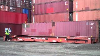 40ft collapsible flat rack shipping container wwwbullmanscontainersco uk [upl. by Seyler]