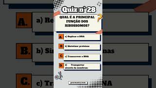 Quiz n° 28 Biologia celular quiz biomedicina dna [upl. by Carmelina]