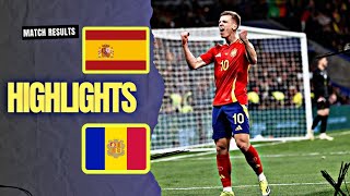 Highlights Spain VS Andorra In International Friendlies [upl. by Johen]