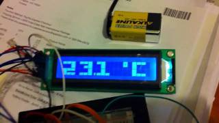 Arduino 3wire LCD  big font [upl. by Hayyifas]