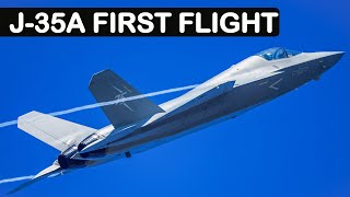 J35A Fighter Jet’s First Flight Ahead of Zhuhai Airshow 2024 [upl. by Asyram575]