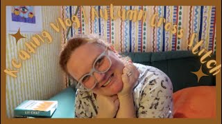 Reading Vlog  Autumn Cross Stitch  Laurens Friday Reading Vlog XXI  Lauren and the Books [upl. by Ahtekahs]