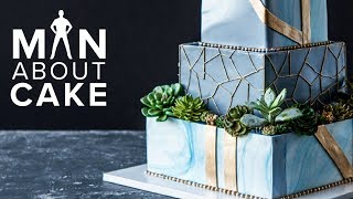 Succulent Wedding Cake FOR JAMES  Man About Cake with Joshua John Russell [upl. by Hedges]