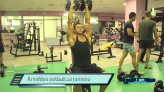 Arnoldov potisak za ramena  wwwtrainingstylecom [upl. by Ntsud]