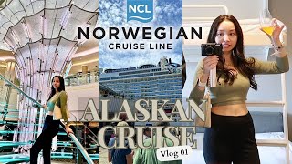 Embark Day amp Day at Sea 🛟  Norwegian Bliss Alaska Cruise 🛳  Day 1 amp 2  Vlog 01 cruisevlog [upl. by Valli]