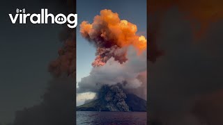 Beautiful Eruption of the Mount Stromboli Volcano  ViralHog [upl. by Amitie837]