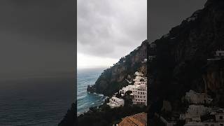 Positano Italy 🇮🇹 travelvlog nature roadside view cloudyweather beautifuldestinations [upl. by Ekud]