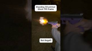 Shooting 3d printed glock 19x💜🤯 frame viral customguns glock firearmreview [upl. by Rae]