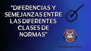 📚Diferencias y semejanzas entre las diferentes clases de normas  vickycontreras derecho [upl. by Imim]