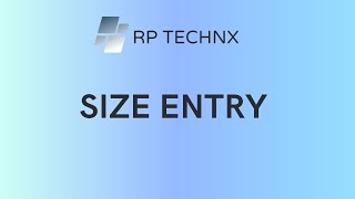 SIZE ENTRY IN ONLINE ERP SOFTWARE [upl. by Henghold955]