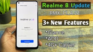 Realme 8 New Update A22 New Features Added Glance 4g Carrier Realme 8 November Update [upl. by Assenahs64]