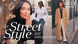 Comment shabillent les Parisiens en automne  Ft Amina Muaddi  LE STREET STYLE  Vogue France [upl. by Hctud]