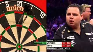 PDC Premier League of Darts 2014  Week 1  Whitlock VS Lewis [upl. by Nevaeh]