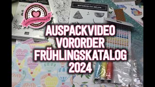 Auspackvideo Vororder Frühlingskatalog 2024  Stampin Up [upl. by Eiblehs]