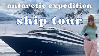 FULL SHIP TOUR  ANTARCTIC EXPEDITION SHIP Atlas Ocean Voyages  World Voyager plus a room tour [upl. by Sauer264]