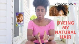 DYEING MY NATURAL HAIR GOLDEN BROWN  NO BLEACH HOW TO [upl. by Aivitnahs]