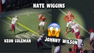 Nate Wiggins Vs Keon Coleman amp Johnny Wilson 🔥 2024 NFL Draft WR Vs CB [upl. by Aleyam]