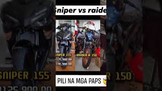 Sniper vs raider shortvideo motors motorcycle viralshort fullbuild raiderfi150 yamahaasniper [upl. by Ainezey]