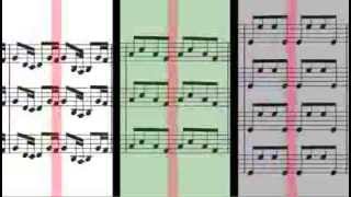 BWV 1048  Brandenburg Concerto No3 Scrolling [upl. by Mcclenaghan]