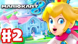 Mario Kart 8  Gameplay Part 2  50cc Flower Cup Nintendo Wii U Walkthrough [upl. by Nanine]