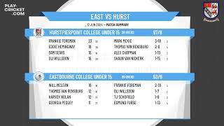 Eastbourne College Under 15 v Hurstpierpoint College Under 15 [upl. by Eisenberg]