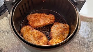 Air Fryer Pork Chops Recipe  How To Cook Boneless Pork Chops In The Air Fryer  Juicy And Tender [upl. by Juliette]