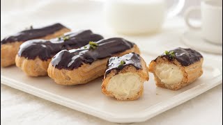 基本のエクレアの作り方 Vanilla Eclair｜HidaMari Cooking [upl. by Qiratla853]