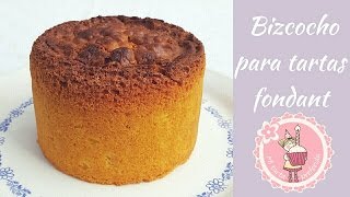 Como hacer un bizcocho perfecto para tartas fondant  Mi tarta preferida [upl. by Coulombe]