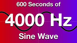 4000Hz 4kHz Sine Wave Test Tone  600 Seconds 10 Minutes [upl. by Coral]