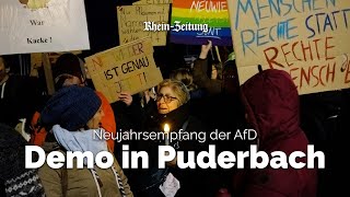 Hunderte Menschen in Puderbach protestieren gegen AfDTreffen [upl. by Saibot]