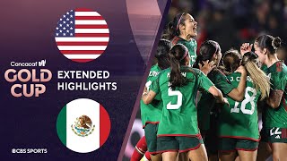 United States vs Mexico Extended Highlights  CONCACAF W Gold Cup I CBS Sports [upl. by Selestina512]