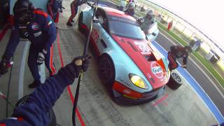 Gulf AMR Middle East  Silverstone Pit Stop from Head Camera [upl. by Noiramed]