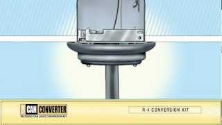 How to Install Pendant Lighting Track Lighting Flush Mount Lighting  The Can Converter Model R4 [upl. by Bevis]