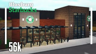 56K Starbucks Coffee Shop SpeedBuild  Bloxburg ROBLOX [upl. by Aiset948]