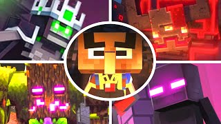 Minecraft Dungeons  All Bosses  Cutscenes DLC Included [upl. by Frodine]