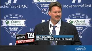 New Giants coach Ben McAdoo meets the media [upl. by Anawat]