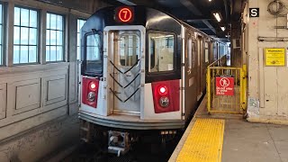 NYC Subway IRT Kawasaki R188 7 Train Full Ride From 34 StreetHudson Yards to FlushingMain Street [upl. by Llehsyt]