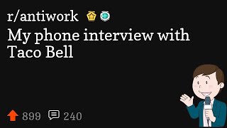 My phone interview with Taco Bell [upl. by Alleciram]