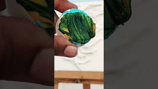 Easy 3D Texture painting on canvas for beginners on canvas tutorial  minimalistic art  Trending [upl. by Eimac]