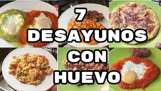 7 Desayunos con Huevo Desayunos Faciles y RapidosFABI CEA [upl. by Ocsicnarf]