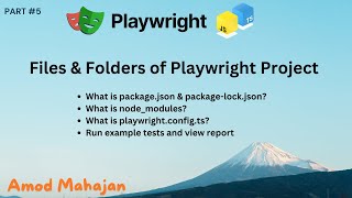 5 Understand packagejson nodemodules playwrightconfigts  Run amp View Report of Example Test [upl. by Elisha25]