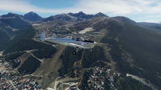 XPlane 12  Ercoupe 415C Between Courchevel and Méribel [upl. by Eahsan]